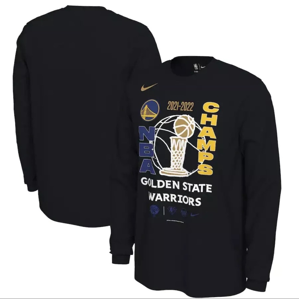 Nike Golden State Warriors 2022 NBA Champions Locker Room Long Sleeve T-Shirt XL
